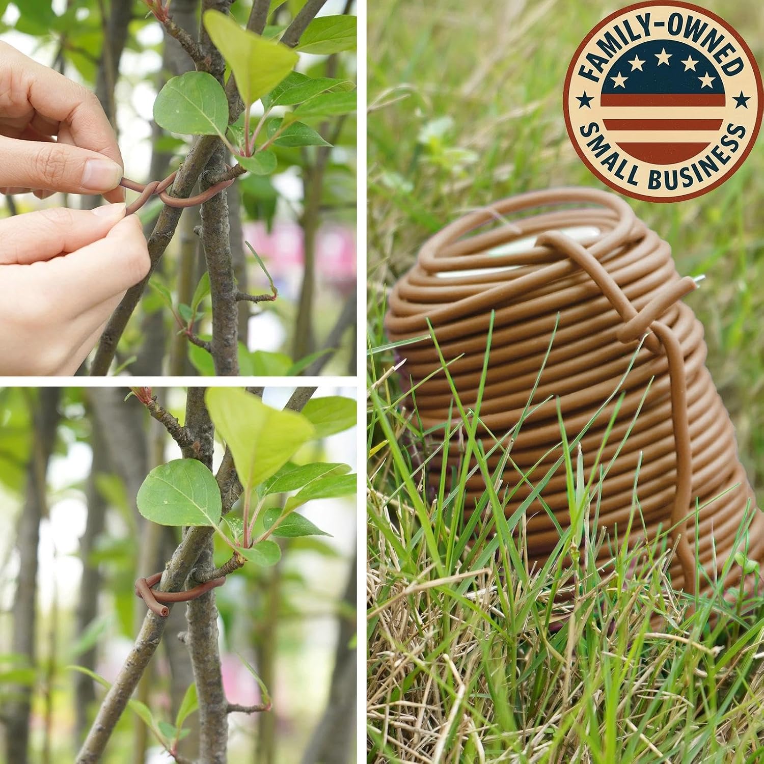 Decoroca Soft Plant Ties for Support - 65.6' Reusable Waterproof Plant Wire, 3.5mm Garden Twist
