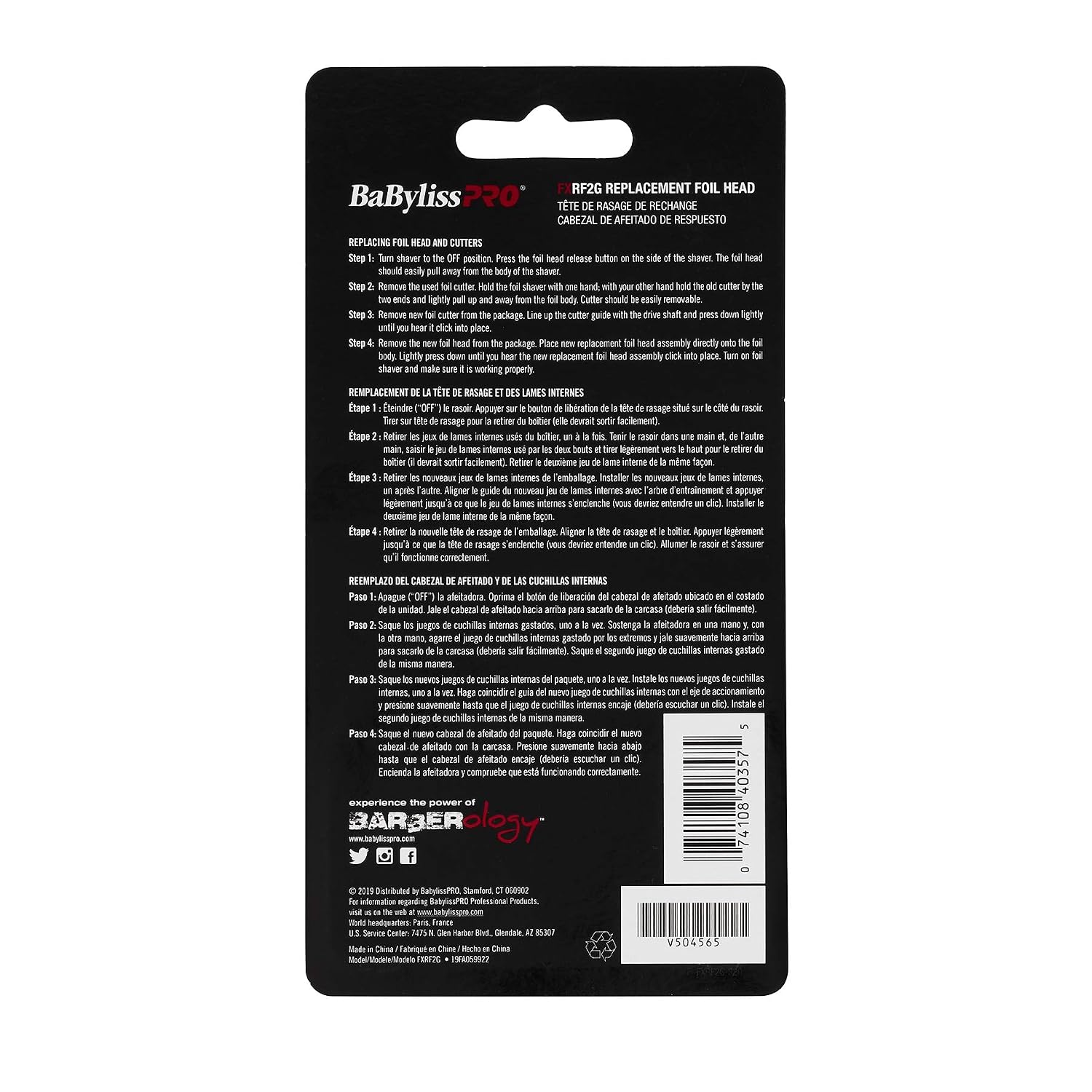 BaBylissPRO Replacment Foil and Cutter for MetalFX Double Foil Shavers