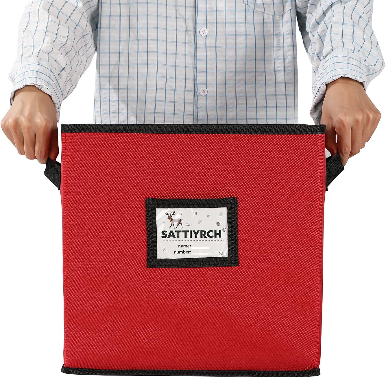 Sattiyrch Christmas Ornament Storage Box,Box Contributes Slots for 128 Holiday Ornaments 3-Inch
