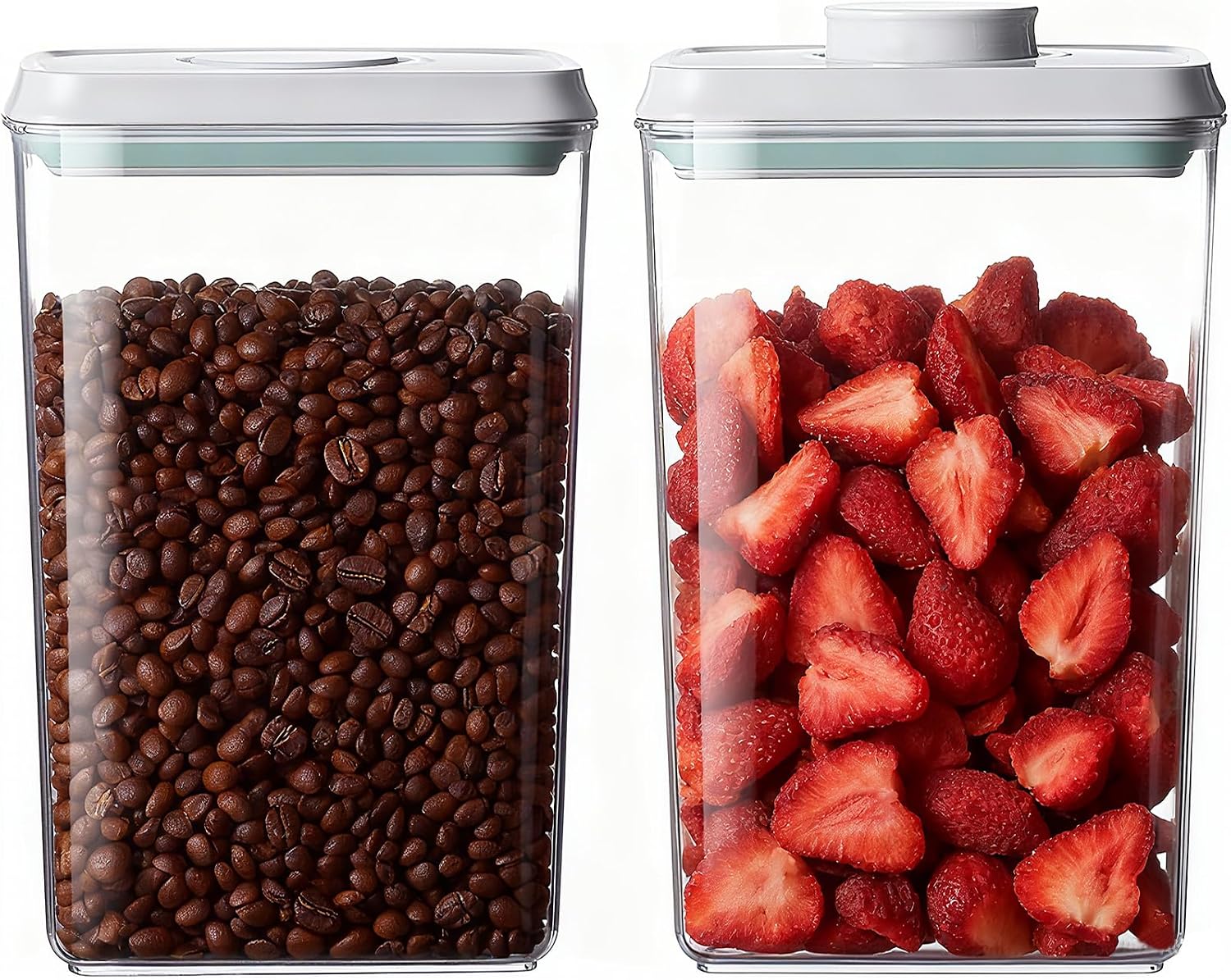 Melovom Pop Food Storage Containers Set Airtight Food Storage Containers with Pop Lids, Kitchen Pantry Organization and Storage, BPA Free, 2 x 2.8Qt