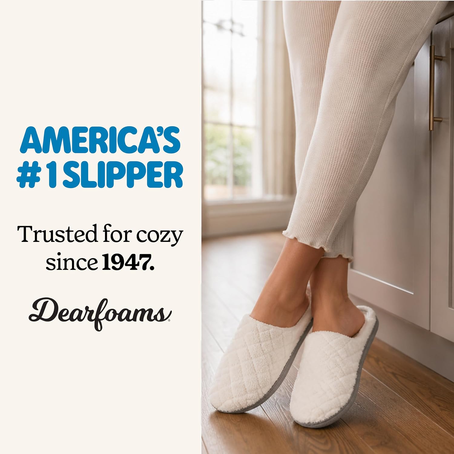 Leslie Terry Clog House Shoes with Memory Foam, Indoor Slippers with Wide Widths