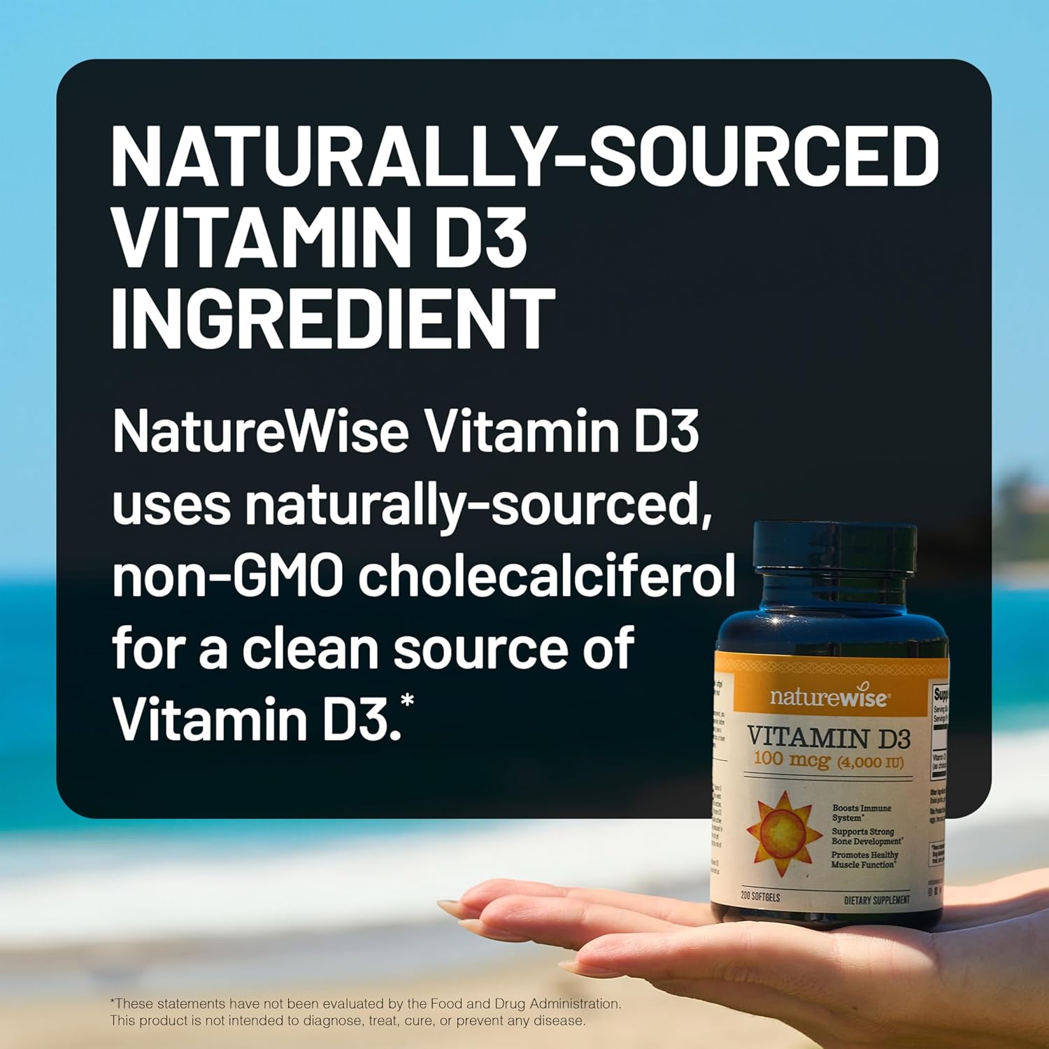 NatureWise Vitamin D3 5000IU Supplement, Immune Support, 360 Mini Softgels