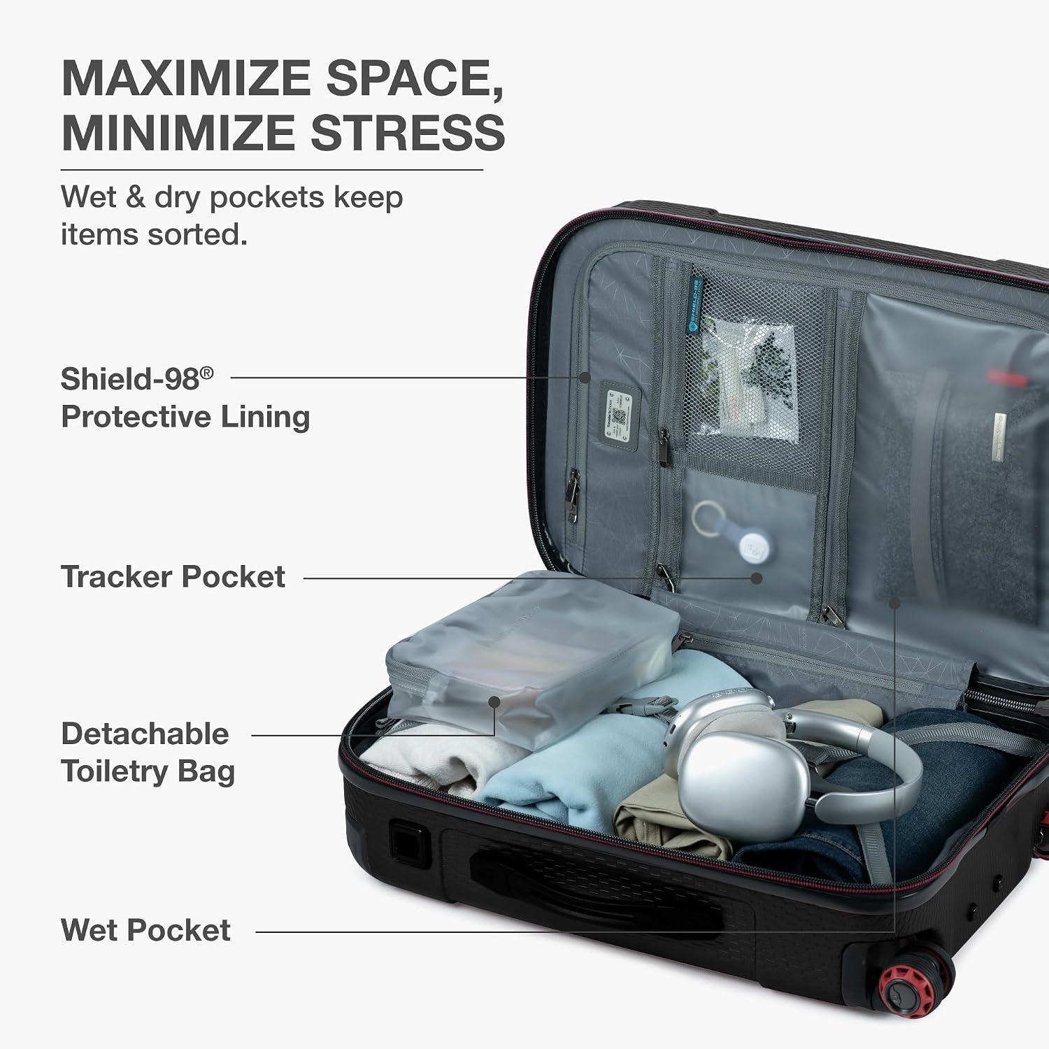 Traveler's Choice Maxporter II Polycarbonate Hardside Trunk with Spinner Wheels, Navy, 31-Inch Large Trunk