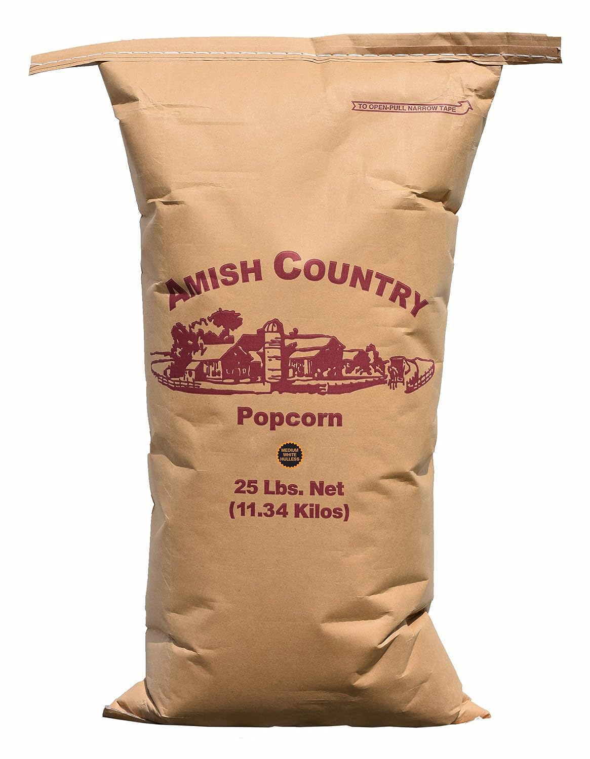 Amish Country Popcorn | 6 lb Bag | Medium White Popcorn Kernels | Old Fashioned, Non-GMO and Gluten Free (Medium White - 6 lb Bag)