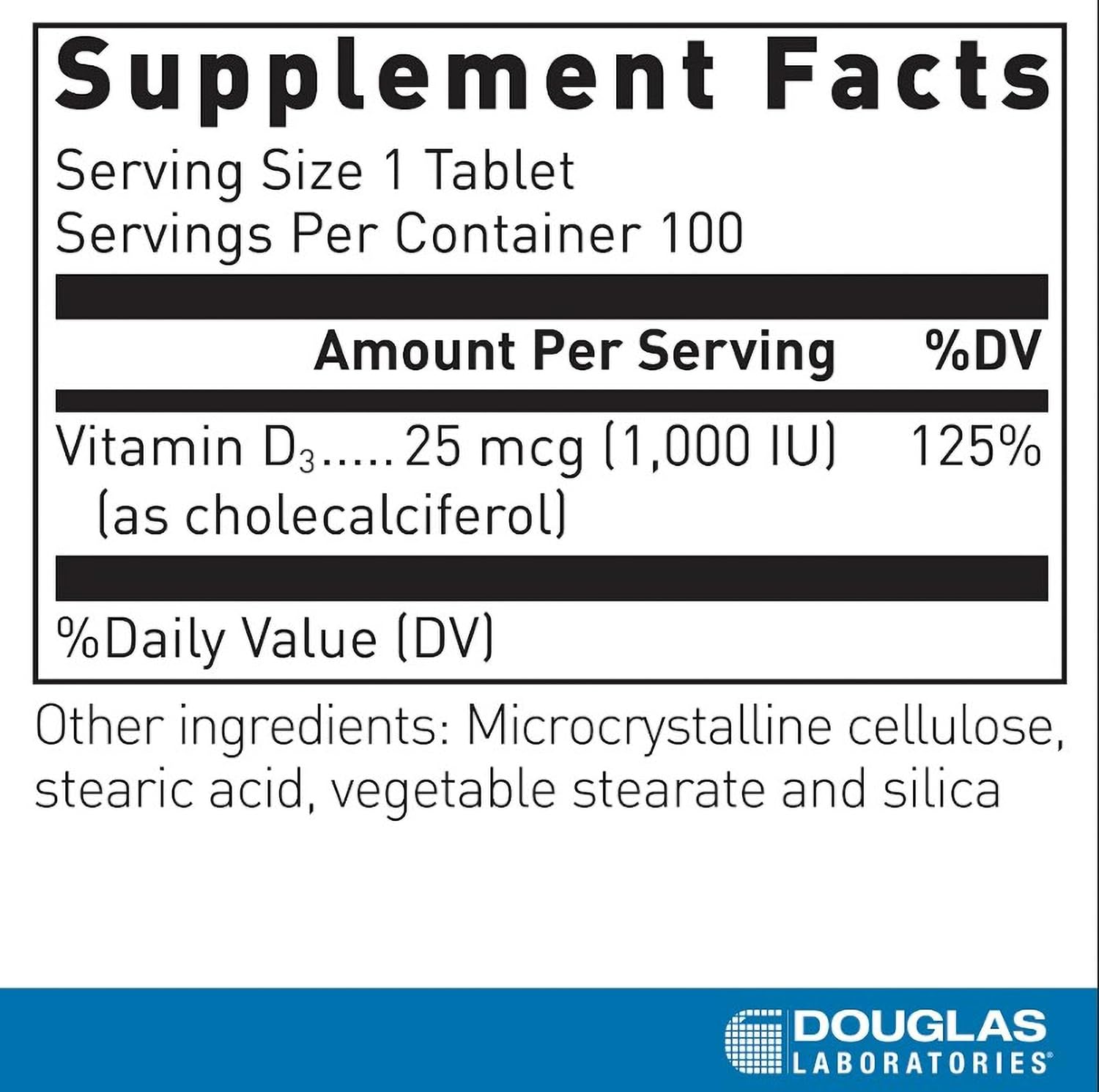 Douglas Laboratories Vitamin D 25 mcg (1, 000 IU) - D3 Vitamin - For Immune Support