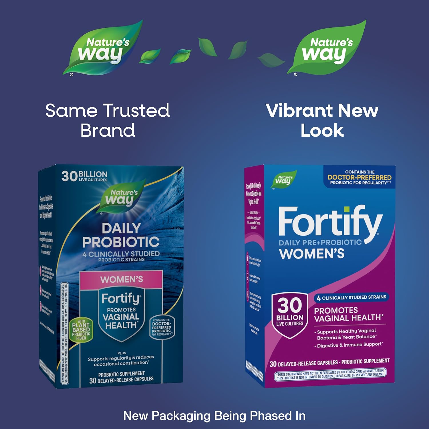 Nature's Way Fortify Women’s Probiotic 30 Billion CFU, 30 ct | Daily Multi-Strain Probiotic for Digestive, Vaginal, and Immune Support*