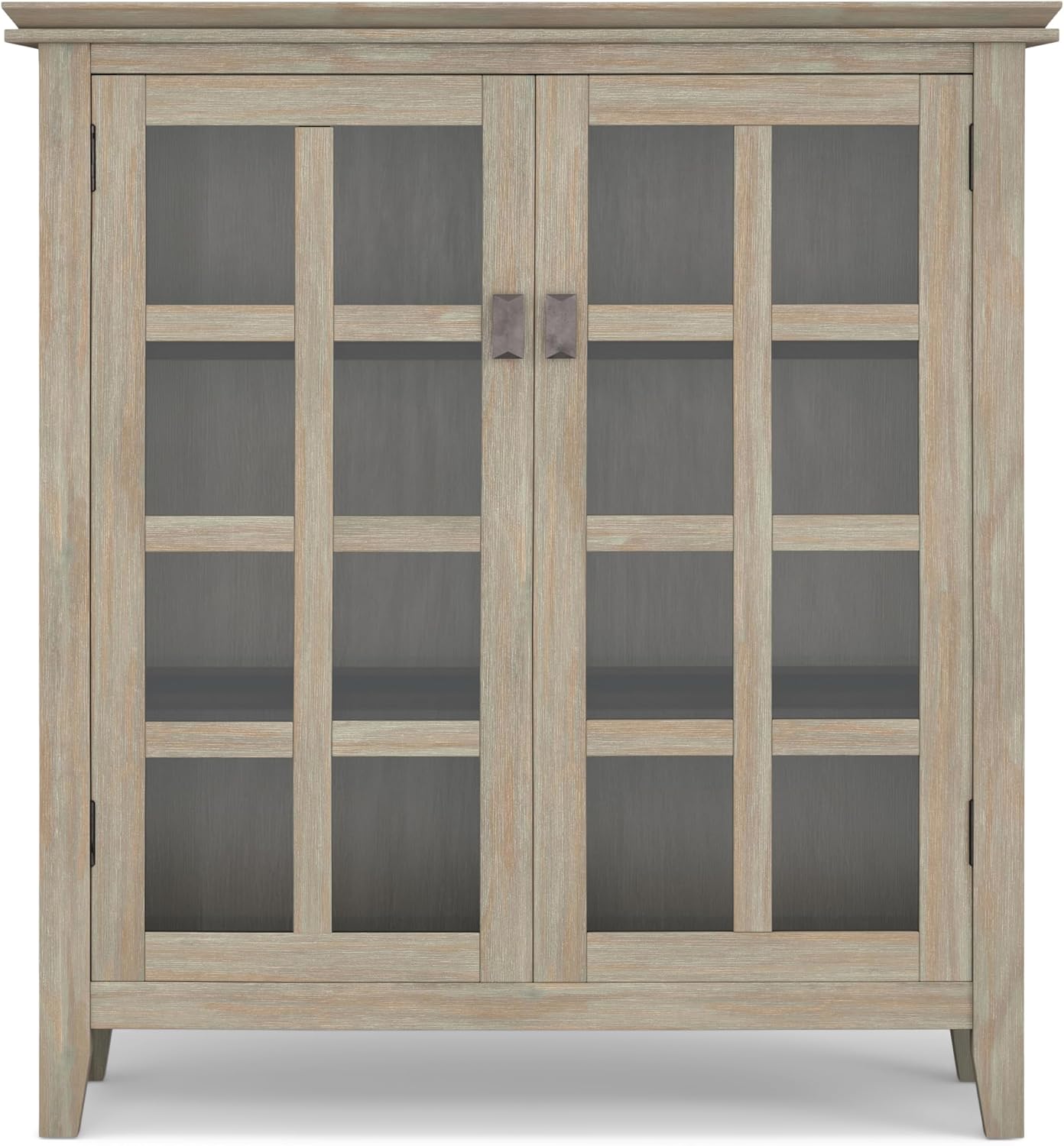 SIMPLIHOME Artisan 30" Wide Solid Wood Cabinet in Russet Brown