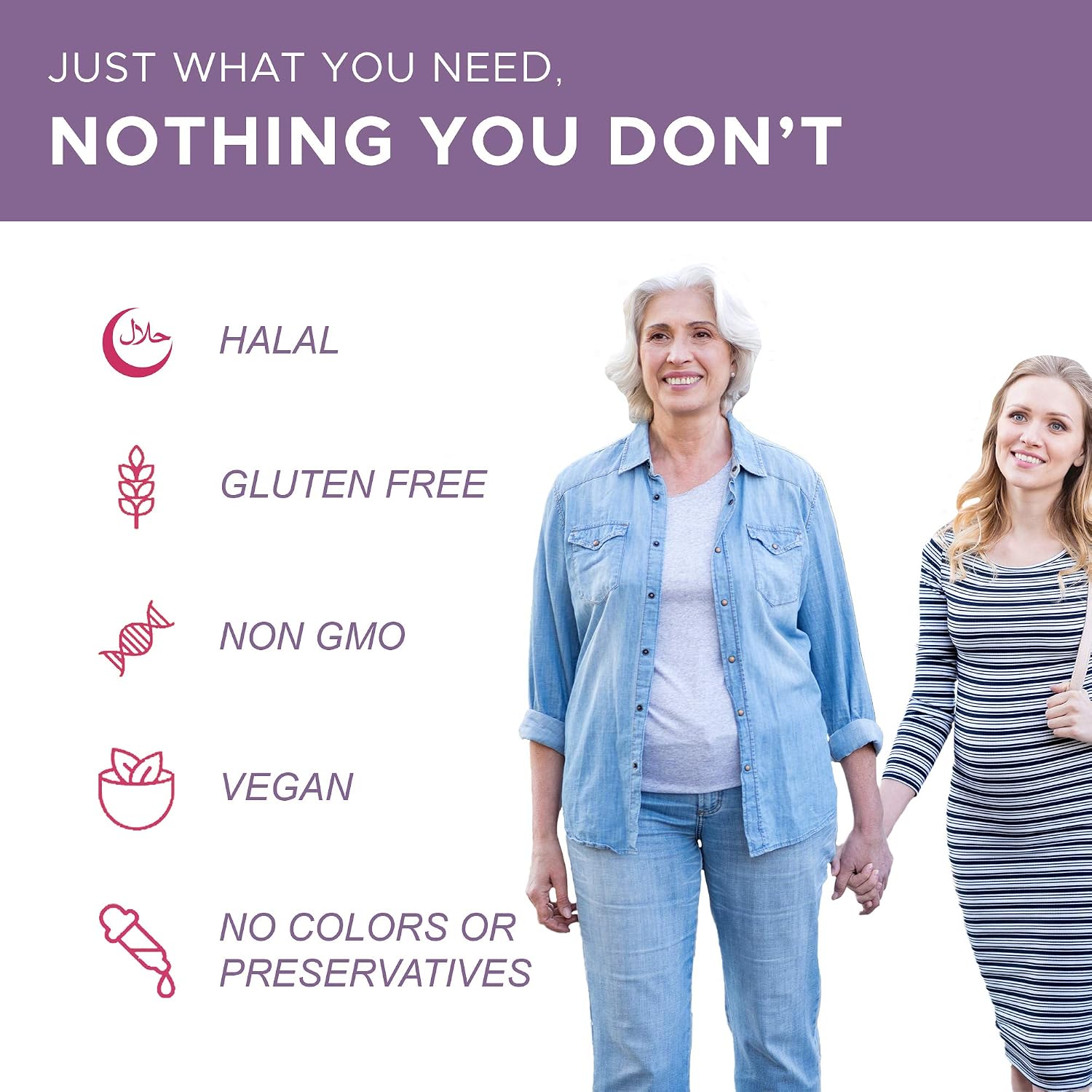 Noor Vitamins Halal Womens Multivitamin & Mineral I Once Daily Vitamin Supplement I Vegan | Supports Energy, Immunity, Metabolism