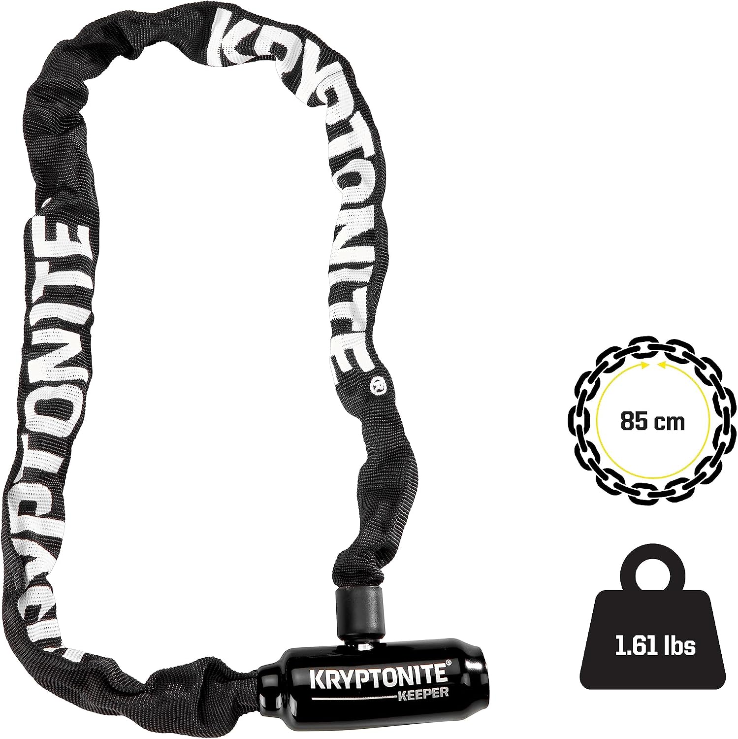 Kryptonite Keeper 585 Bike Chain Lock, 2.7 ft Anti-Theft Bicycle Lock