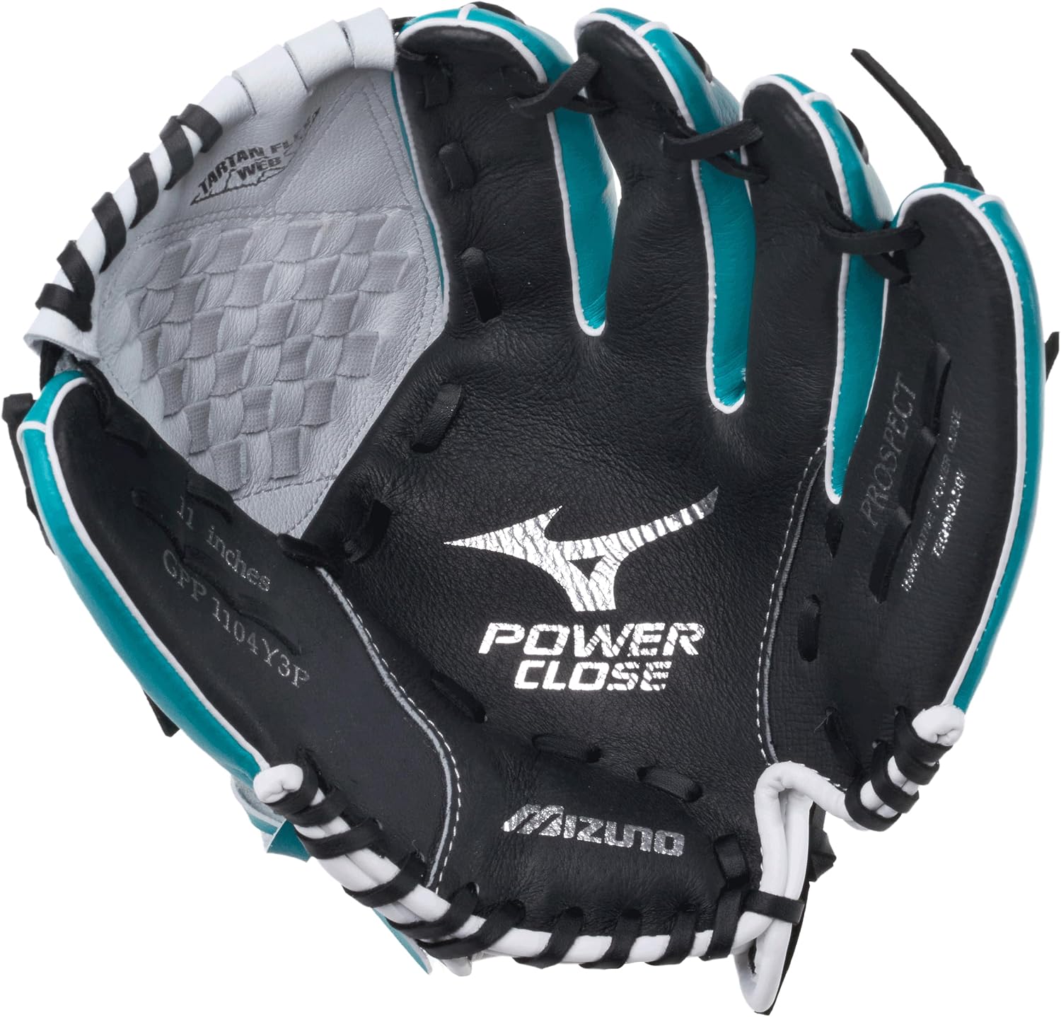 Mizuno Prospect PowerClose Youth Baseball Glove Series I V-Flex Notch I Parashock Palm Pad I Buttersoft Palm Liner