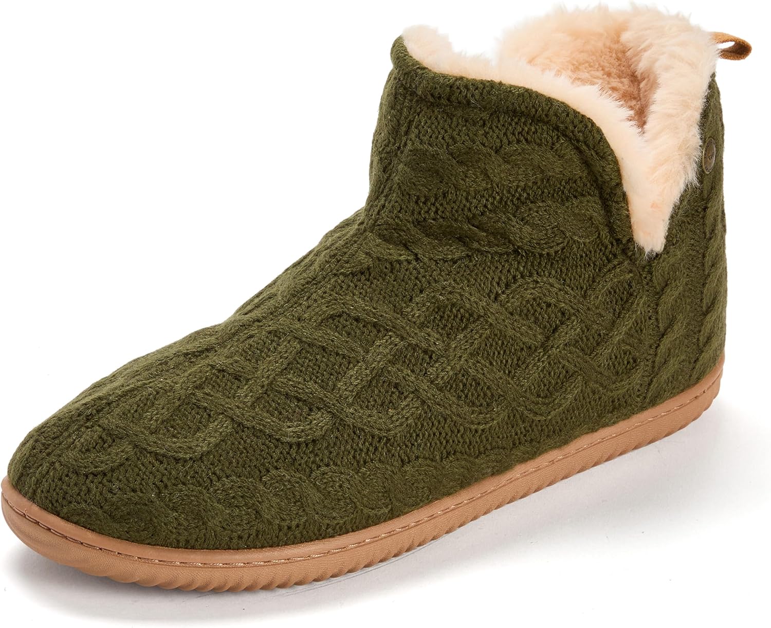 Dearfoams Men's Memory Foam Indoor House Slippers Brixen Ankle Boot House Shoes - Gifts for Men