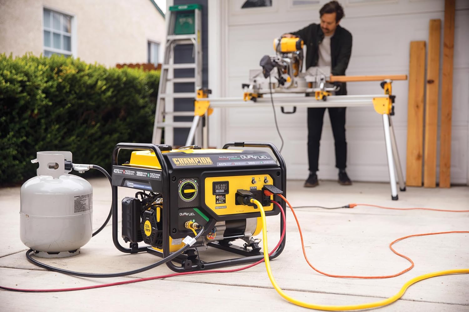 Champion Power Equipment 4375-Watt Dual Fuel RV Ready Portable Generator with Free 3-Year Warranty