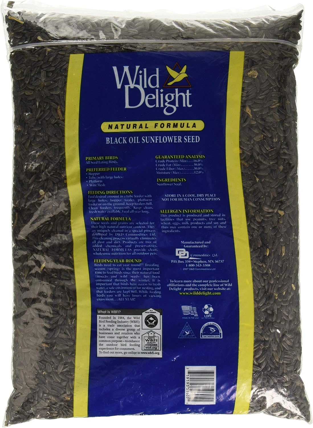Wild Delight Black Oil Sunflower Seed, 5 lb