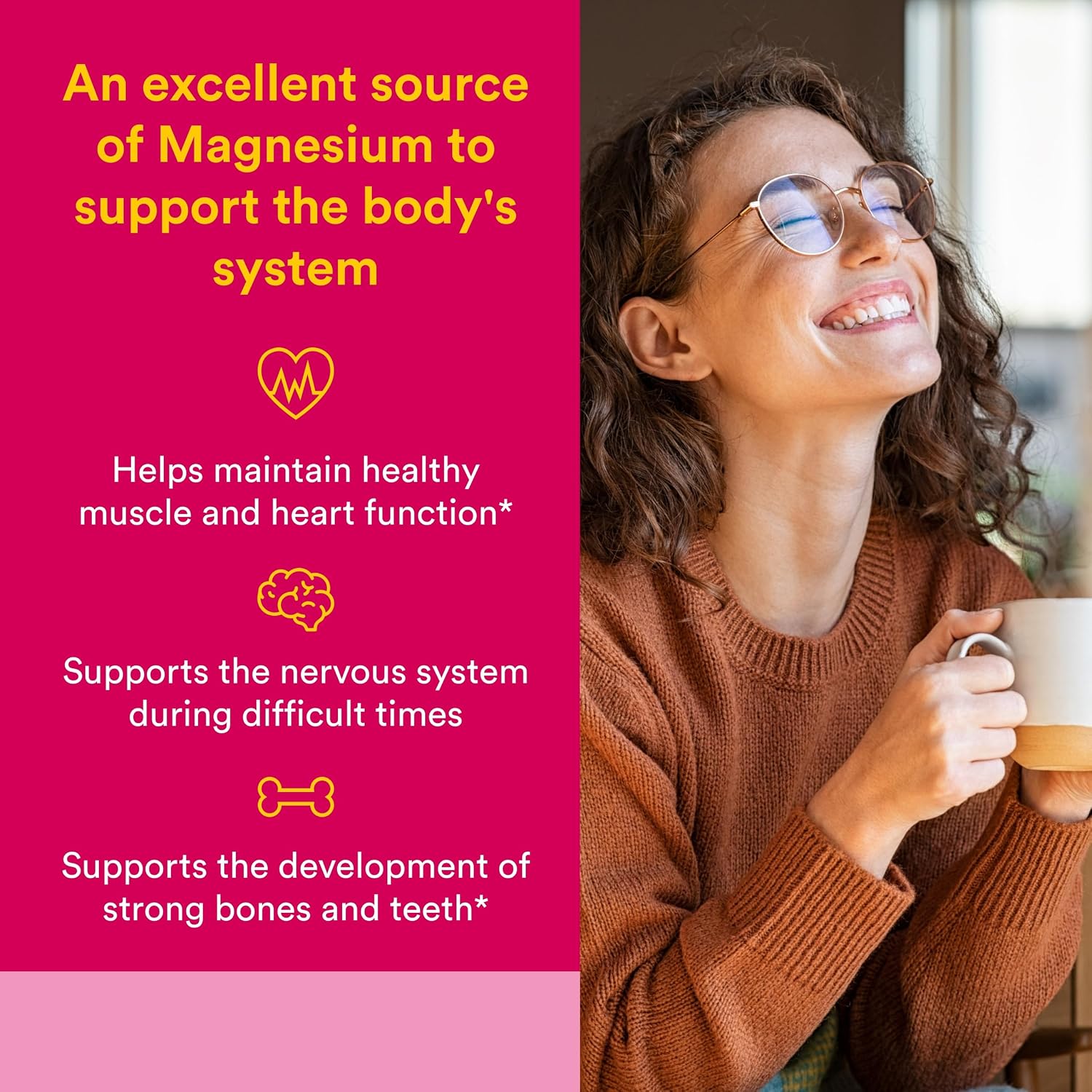 Natural Factors Magnesium Glycinate 400 mg for Stress Support*, 60 Servings