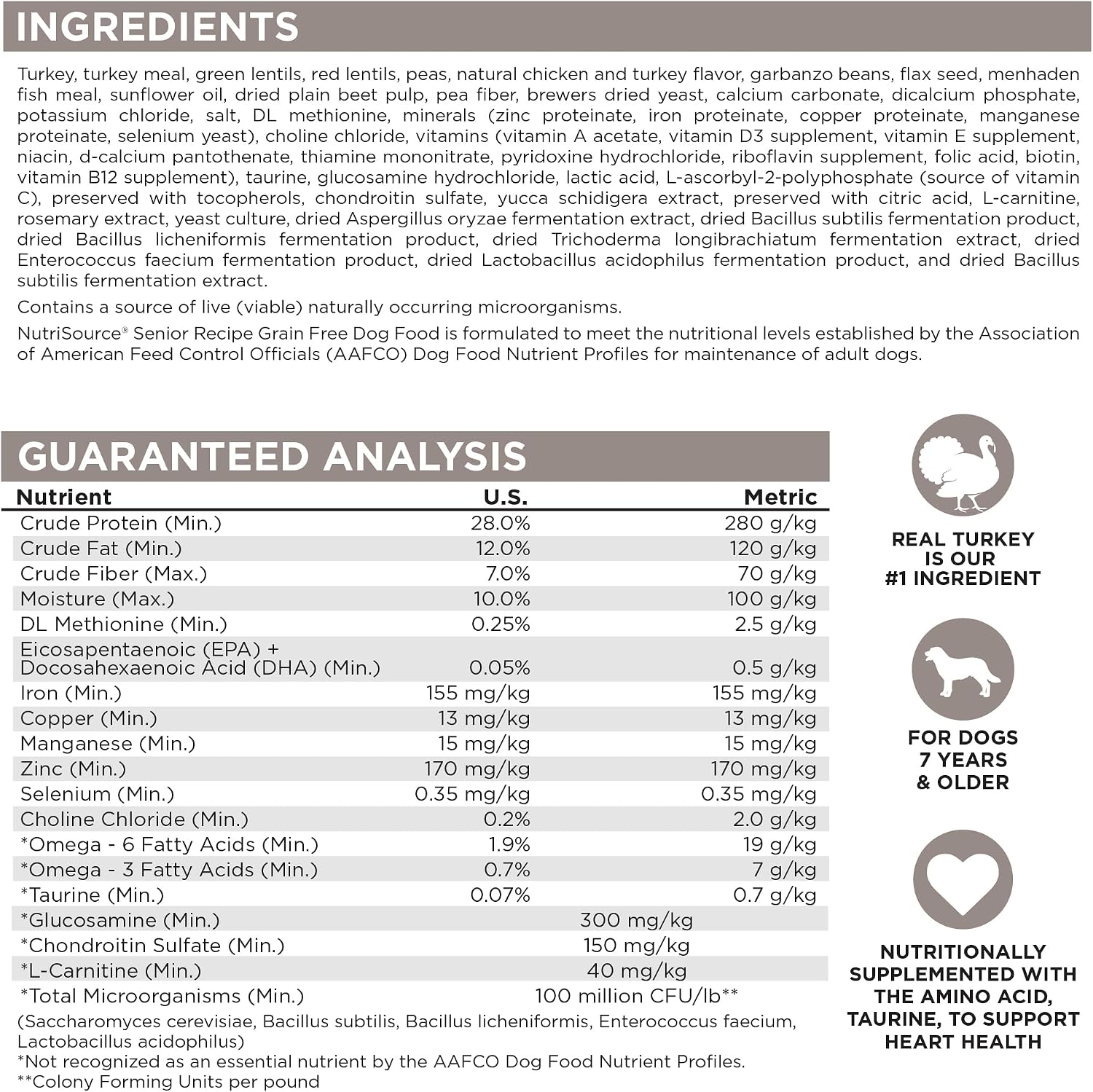 NutriSource Senior Dry Dog Food, Chicken & Rice, 26 lb | Probiotic & Prebiotic Support, Glucosamine & Chondroitin, Grain Inclusive, No Corn Wheat or Soy