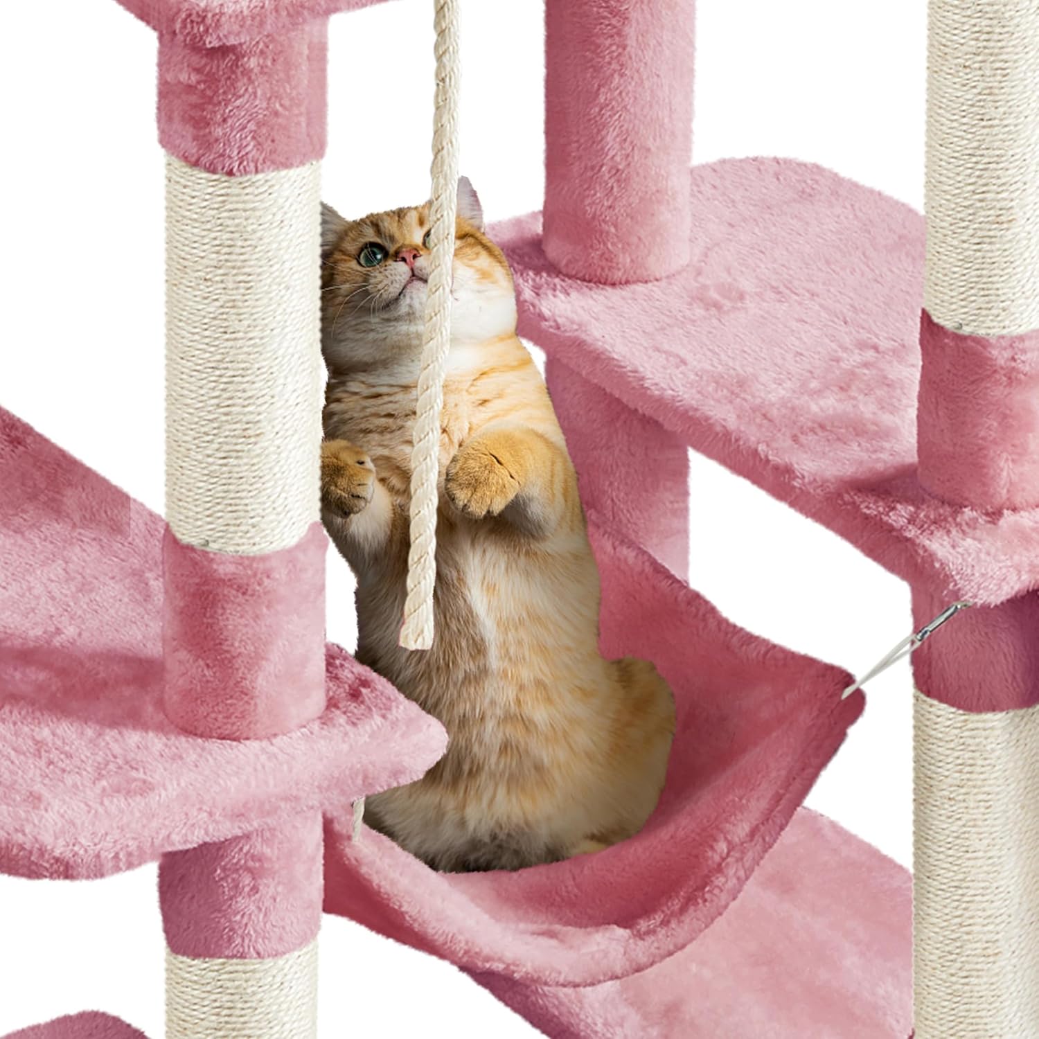 Yaheetech 63in Sturdy Large Cat Tree for Indoor Heavy Cats, Tall Tower
