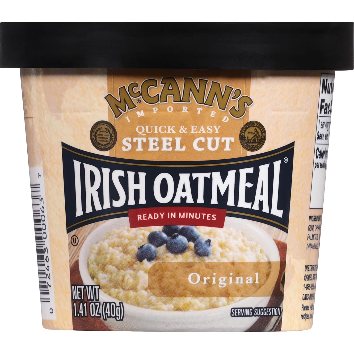 McCann's Irish Oatmeal Instant Oatmeal Cup, Maple Brown Sugar, 1.9 Ounce (Pack of 12)