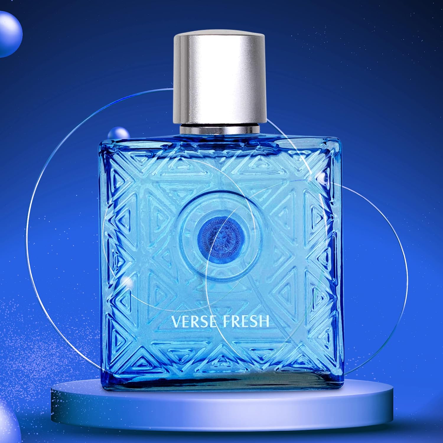 NovoGlow Verse Fresh for Men - 3.4 Fl Oz Eau De Parfum Spray for Men - Long Lasting Citrusy Floral & Woodsy Fragrance Smell Fresh All Day Long Gift