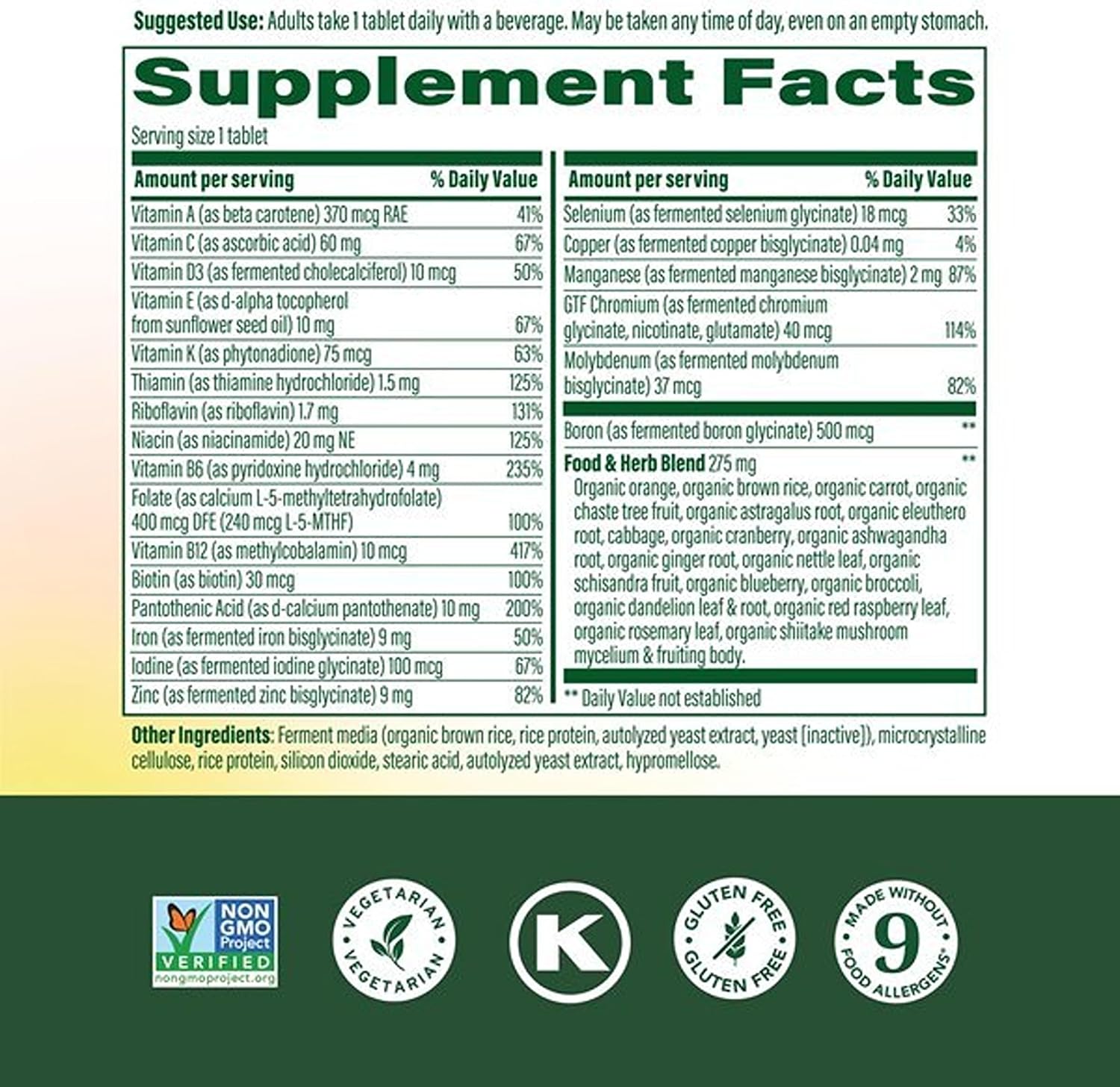 MegaFood One Daily Multivitamin for Women 40+ with 22 Nutrients, 30 Tablets | Immune Support, Cellular Energy, Muscle & Bone Health, Methylated B12, Methylfolate, Vitamin D3, C and Zinc, 30 Servings