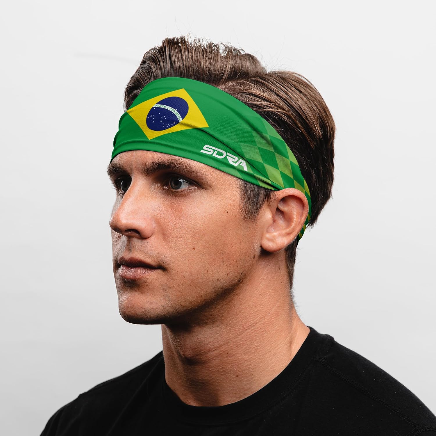 Suddora Country Flag Headbands, Wide National Flag Headbands for Sports Events, Non-Slip Fabric Sweatbands for Soccer, Tennis, Workout, Costume