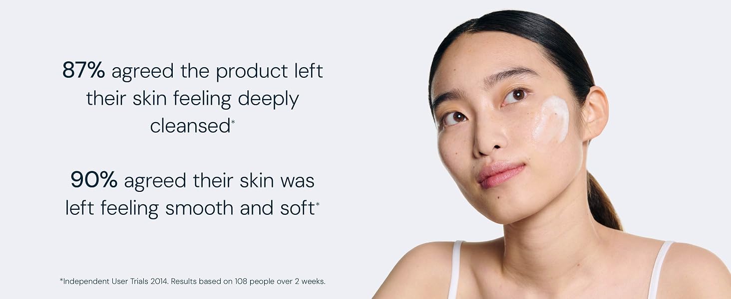deeply cleansed, smooth and soft