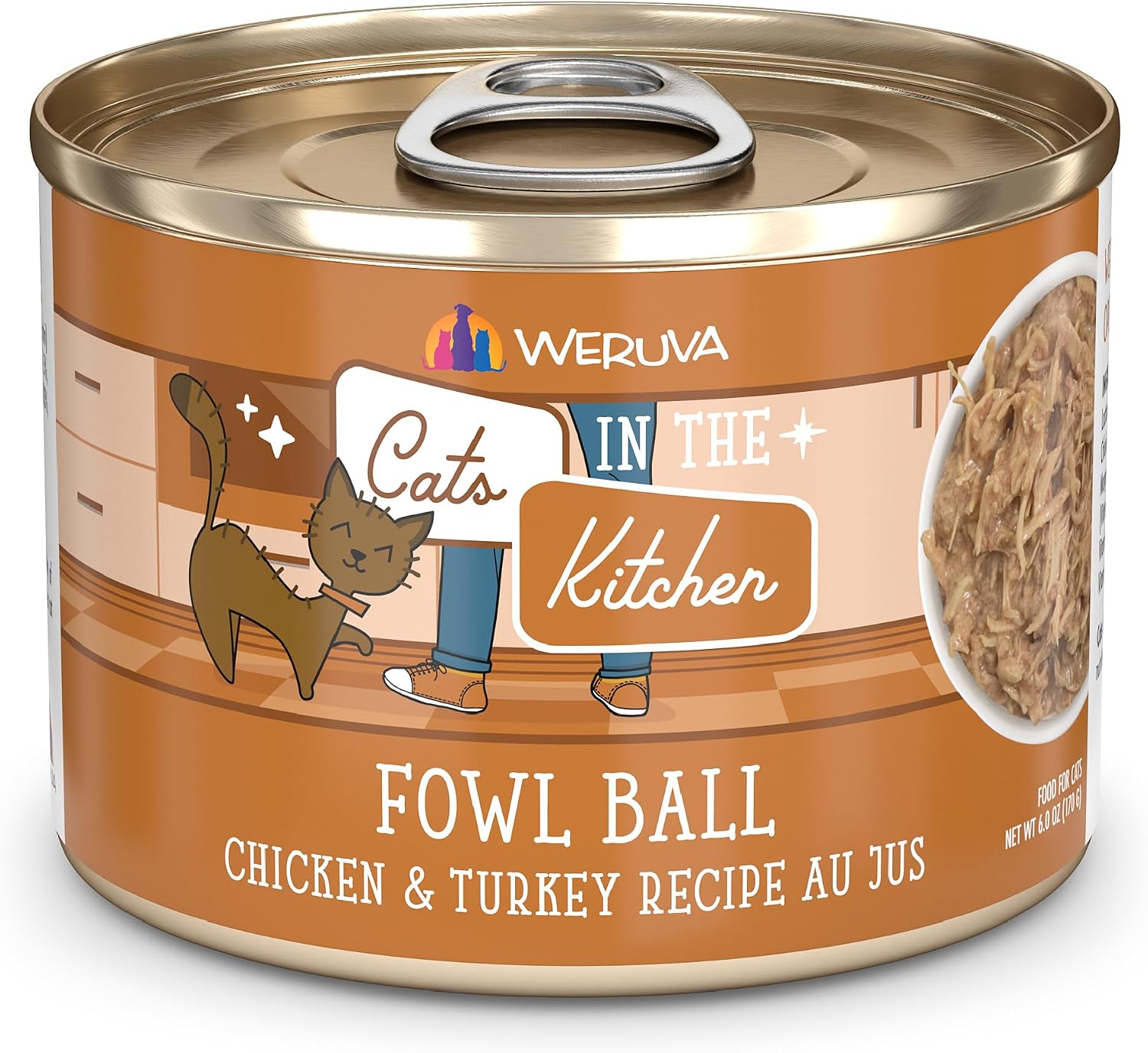 Weruva Cats in the Kitchen, Kitchen Cuties Variety Pack, Wet Cat Food, 3.2oz Can (Pack of 12)