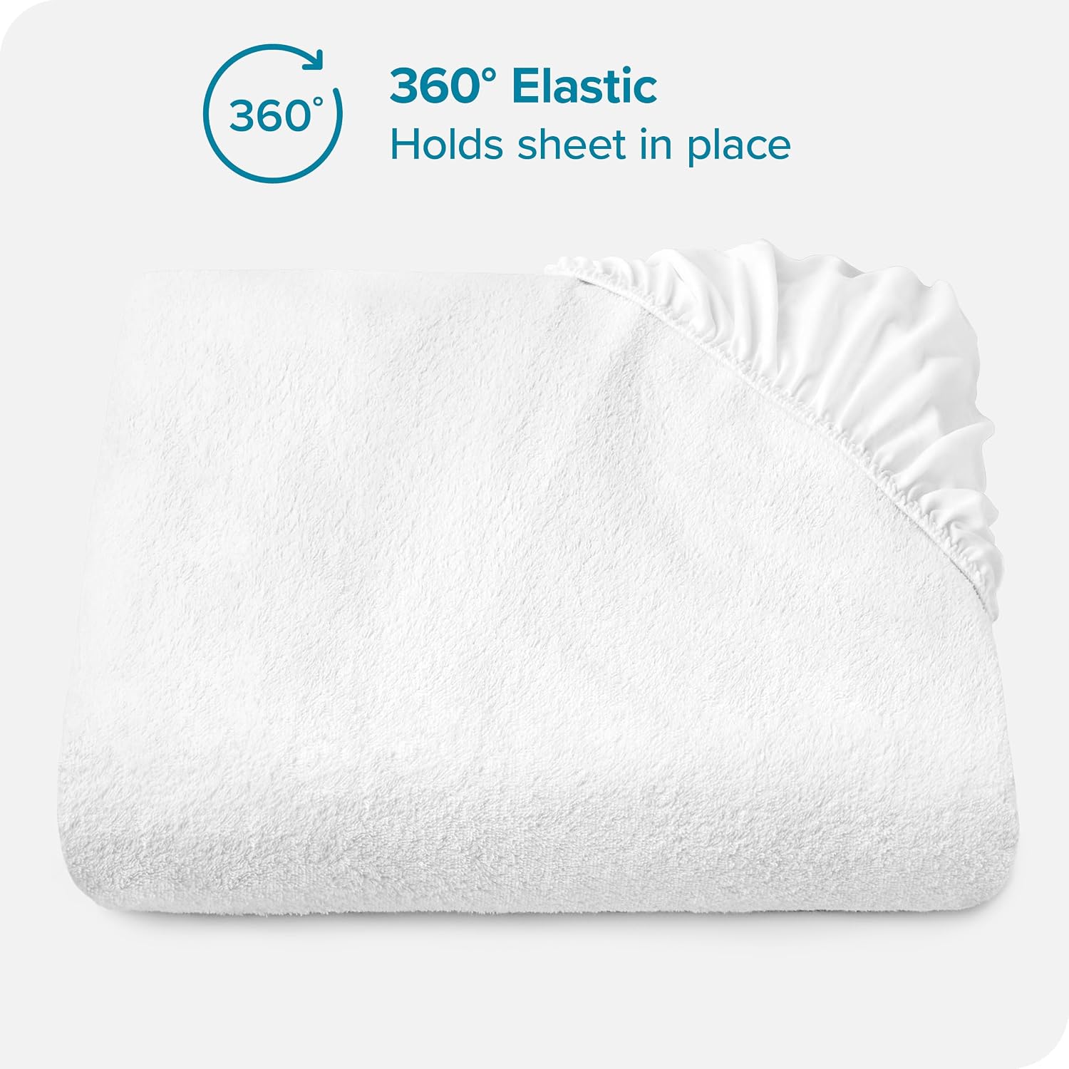 Bare Home Queen Size Mattress Protector - 100% Waterproof & Breathable - Premium Cooling Mattress Cover - Protects Against Spills - Vinyl Free Noiseless - Protect Your Mattress (Queen, White)