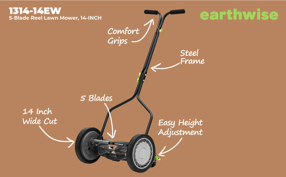 lawn mower, reel lawn mower, manual push mower, old school mower, vintage mower