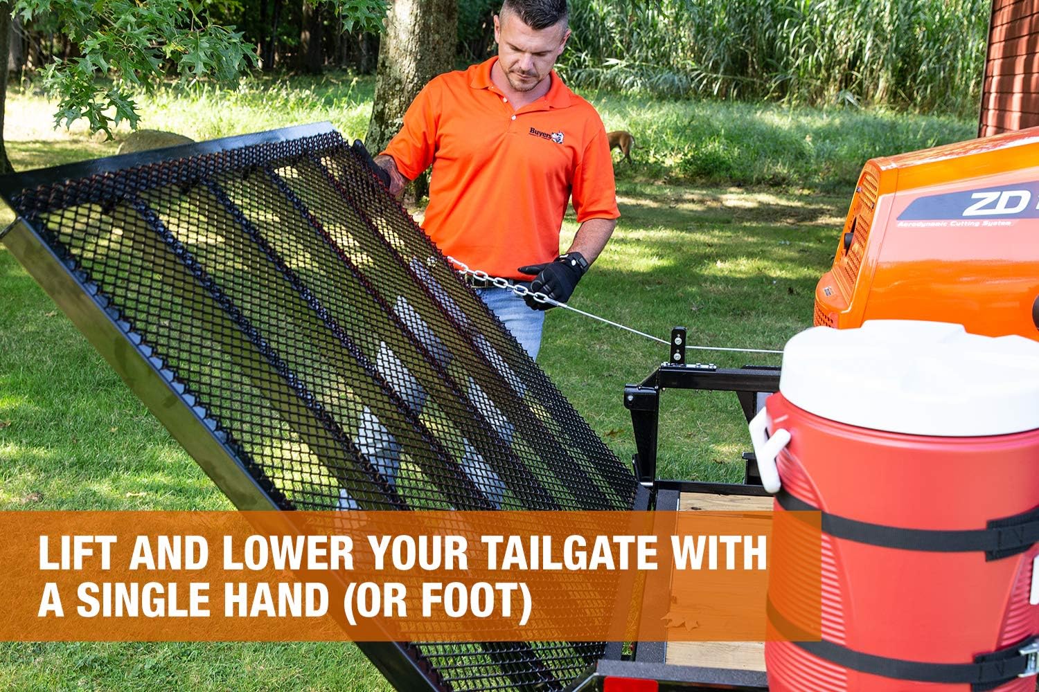 Buyers Products 5201000 EZ Gate Tailgate Assist, Reduce Physical Strain With Trailer Tailgates, Mounting Hardware Included, Handles gates up to 180lbs