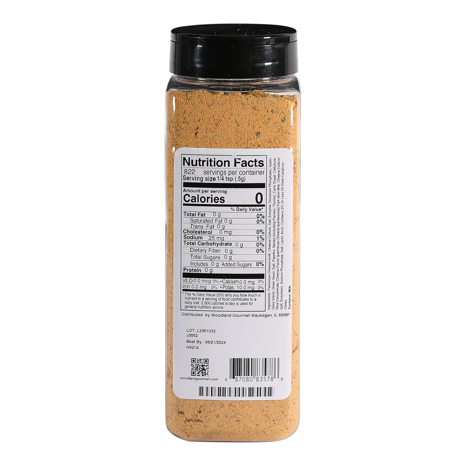 Truffle Parmesan & Black Garlic Seasoning, 18 oz – Gourmet Finishing Cheese Blend with Black Truffle Salt & Fermented Black Garlic, by Woodland Gourmet