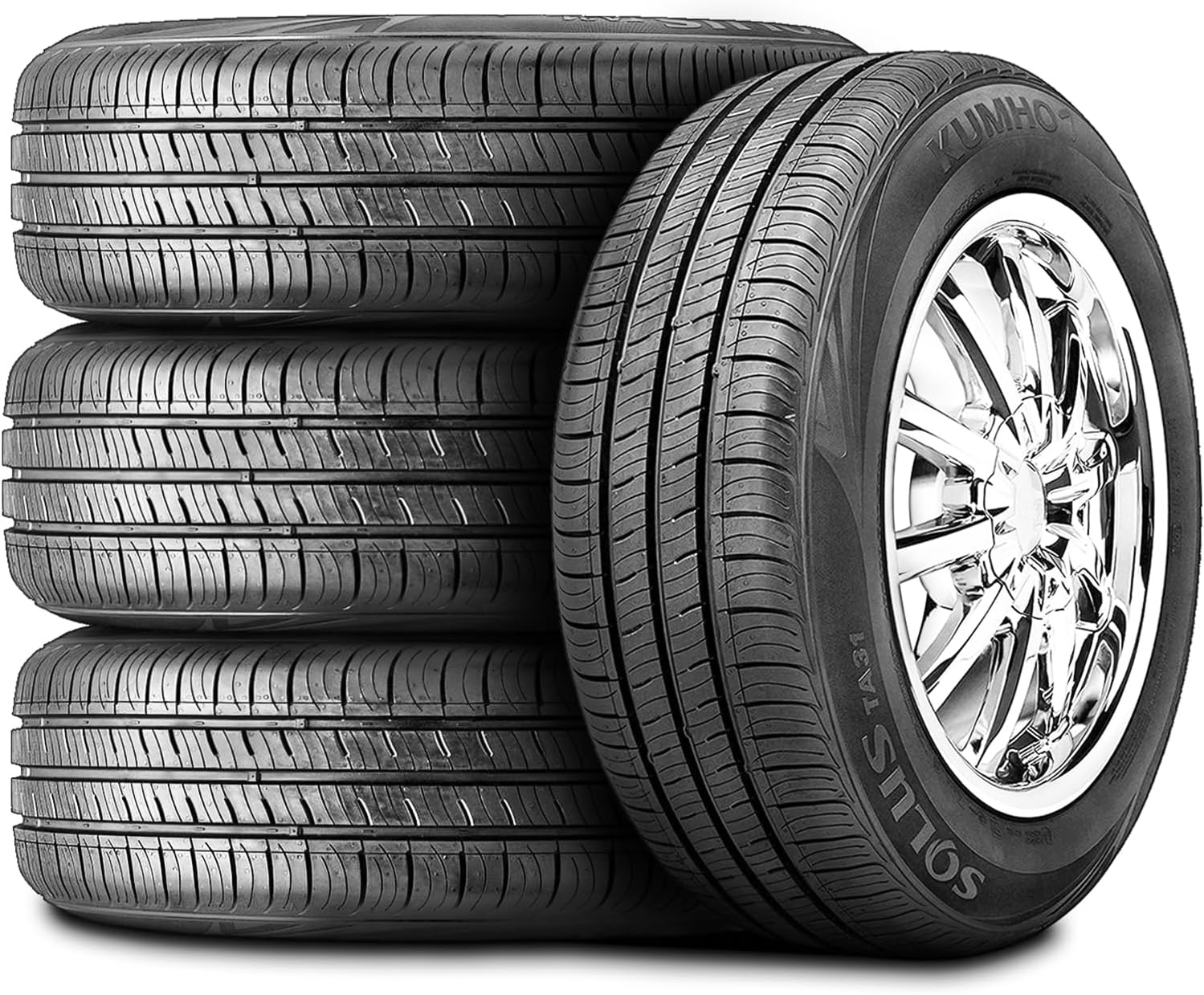Kumho Solus TA31 All-Season Tire - 215/55R17 94V | Passenger Performance All Season Traction 94V Rated Standard Load Radial Construction Black Sidewall Tire