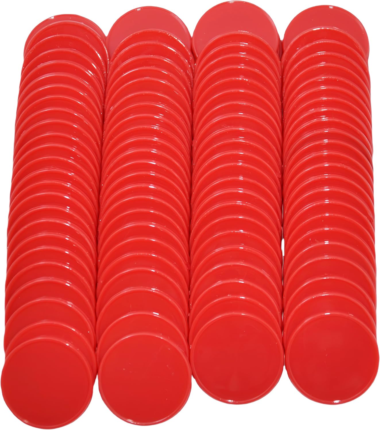 Smartdealspro Set of 100 25MM/1 Inch Opaque Plastic Learning Counting Counters Poker Chips (Red)