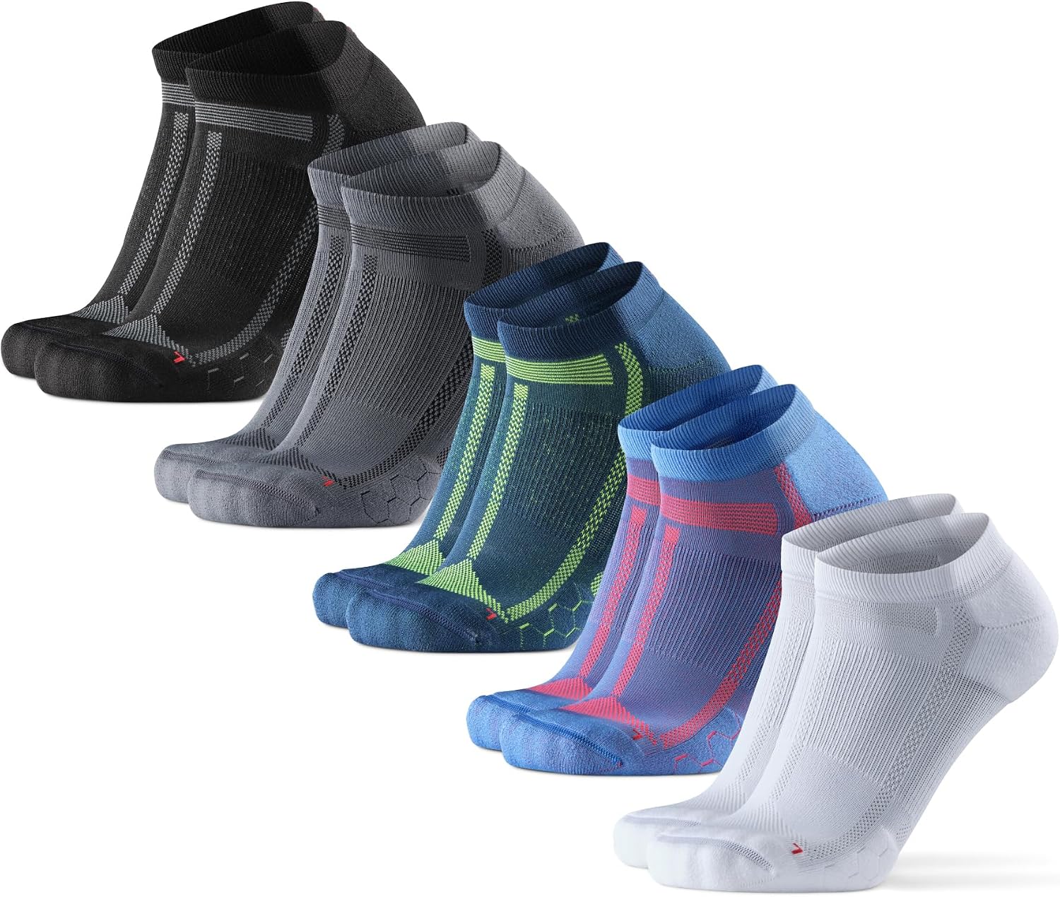 DANISH ENDURANCE Running Socks, Low-Cut, Anti Blister, 3 & 5-Pack
