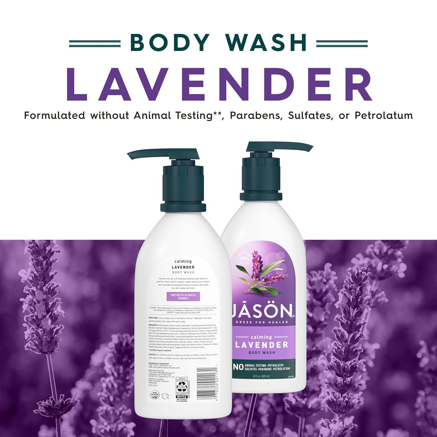 JASON Aloe Vera Shower Gel Body Wash - Soothing, Gentle Clean Feeling, 30 Fluid Ounces