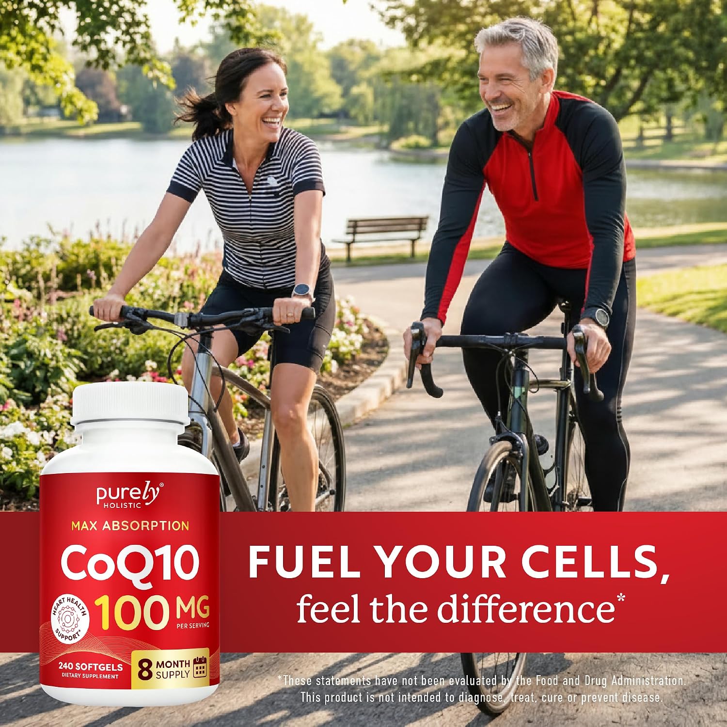 CoQ10 100mg Softgels, Heart Health Support, 8 Month Supply, High Absorption | Coenzyme Q10 for Energy Levels & Vitality Support, Co Q 10 Supplement