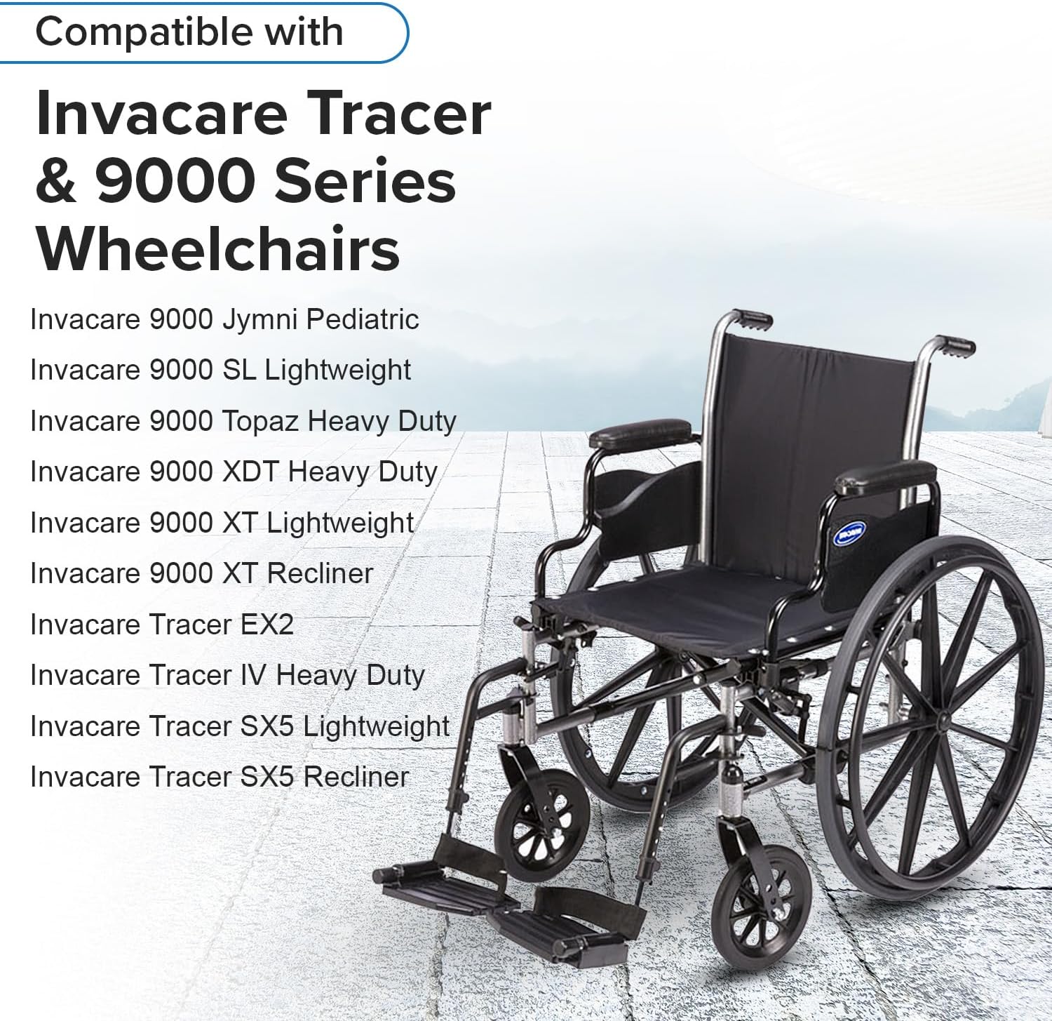 AlveyTech Desk Length Clothing Guard for Invacare Tracer & 9000 Series Wheelchairs (Right) - Replacement Black 11-1/2" x 5" Wheelchair Under Armrest Guard, Side Specific (1110285)