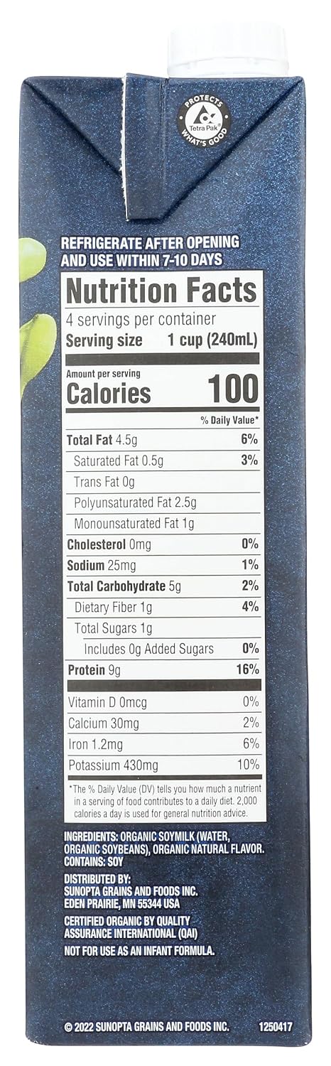Westsoy, Soy Milk Vanilla Unsweetened Organic, 32 Fl Oz