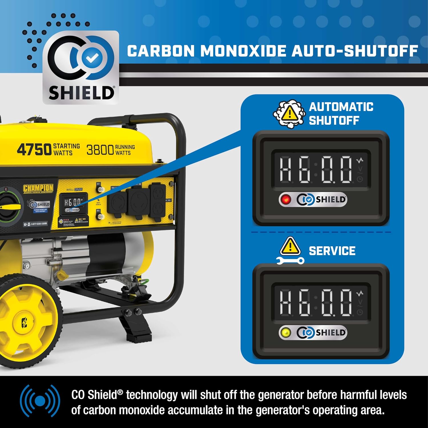 Champion Power Equipment 4750-Watt RV Ready Portable Generator with Free 3-Year Warranty, CARB Compliant