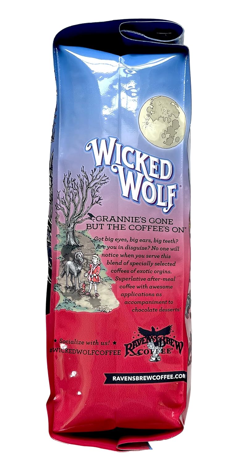 Raven's Brew Coffee Three Peckered Billy Goat, 12 Ounce - Dark Roast - Full Body with a Long Sweet Finish (Organic Ground, 12 oz)