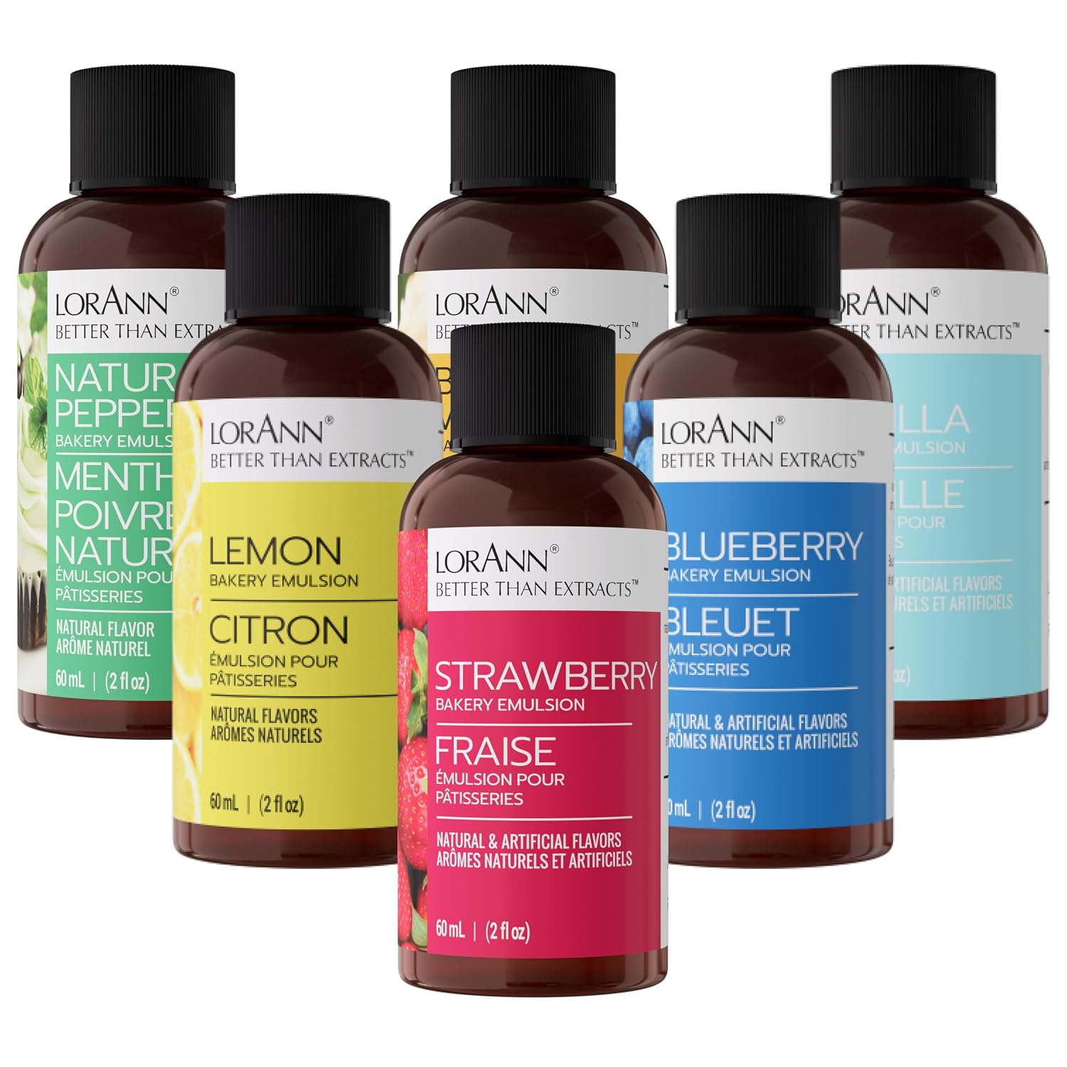 LorAnn Oils Peppermint Bakery Emulsion: True Essence, Ideal for Boosting Fruit Tones in Cakes, Cookies & Desserts, Gluten-Free, Keto-Friendly, Extract Substitute Essential for Your Kitchen, 16 Oz