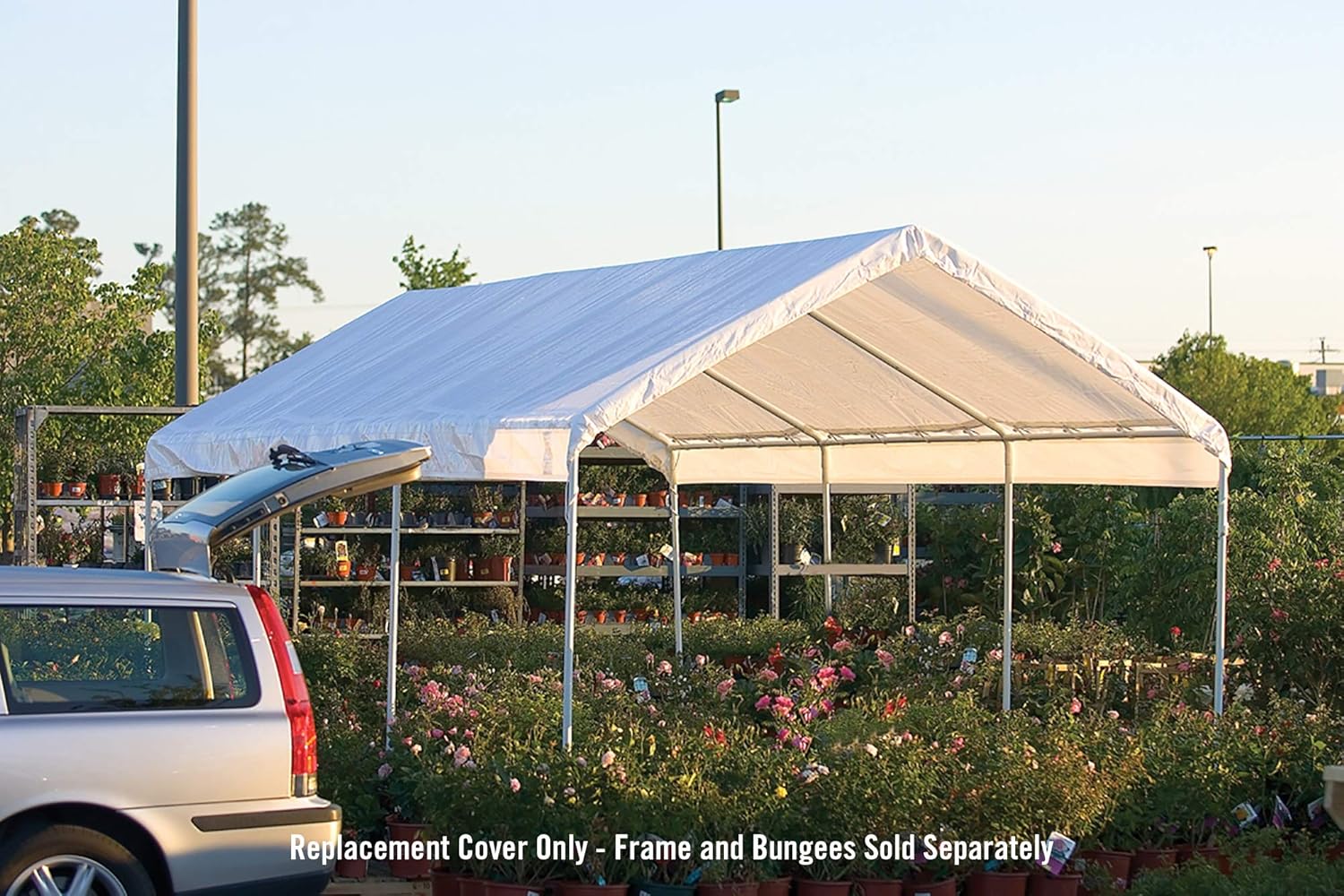 ShelterLogic SuperMax All Purpose Outdoor 10 x 20-Feet Canopy Replacement Cover for 2-Inch Frame Canopies (Cover Only, Frame Not Included)