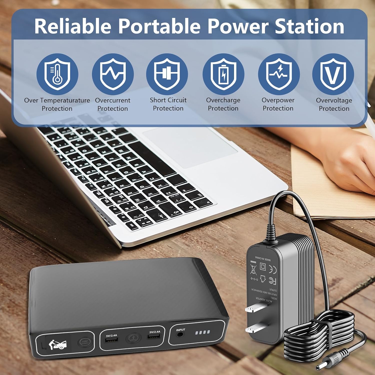 14V Charger Adapter for Halo Bolt Compatible wit Halo Bolt 57720, Bolt 58830 ACDC Portable Car Battery Jump Starter Adapter Power Cord Replacement