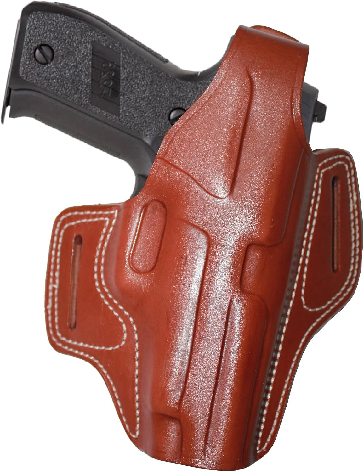 YT HOBBY Handmade Leather OWB Carry Two Slot Thumb Break Gun Holster for Sig P226