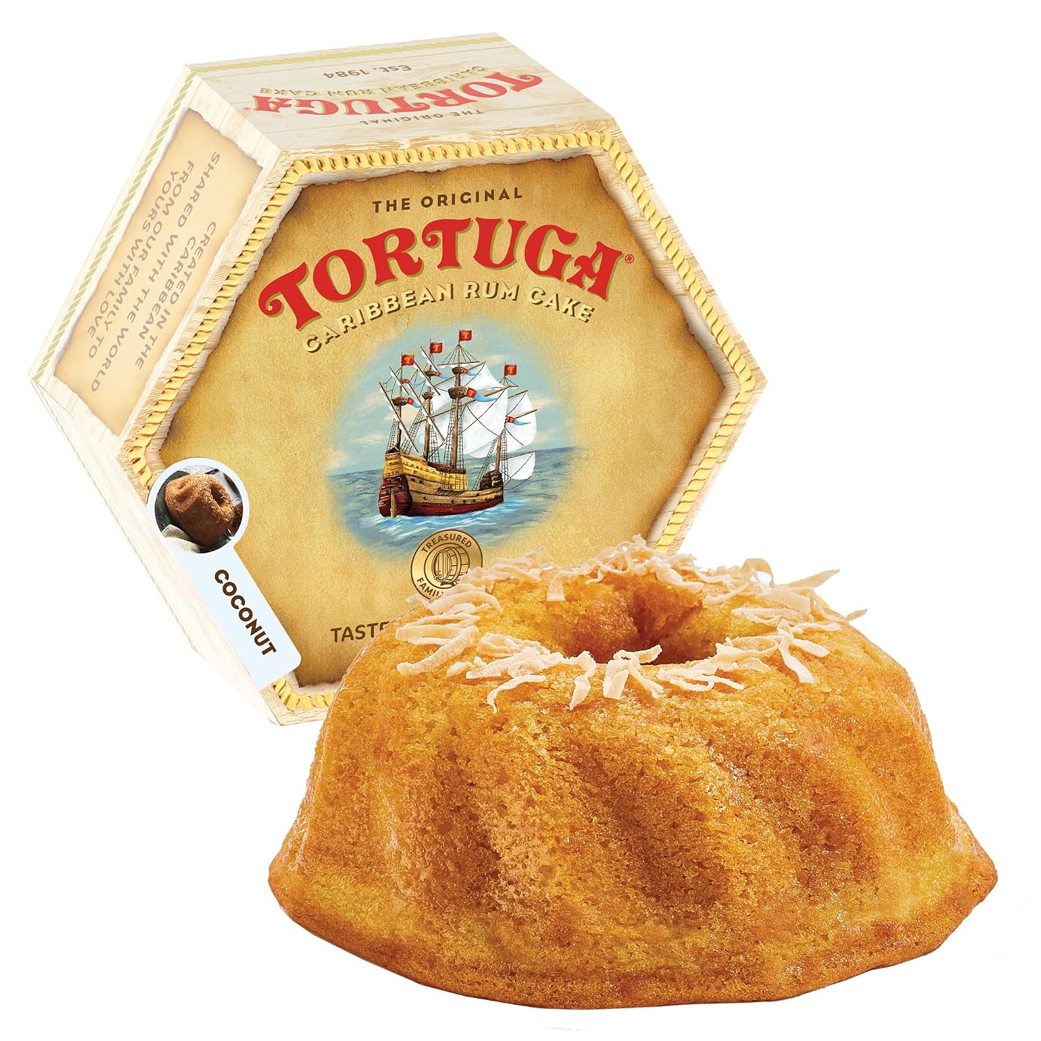 TORTUGA Provenance Rum Cake Variety Pack – 4 oz. - 6 Pack - The Perfect Premium Gourmet Gift for Stocking Stuffers, Gift Baskets