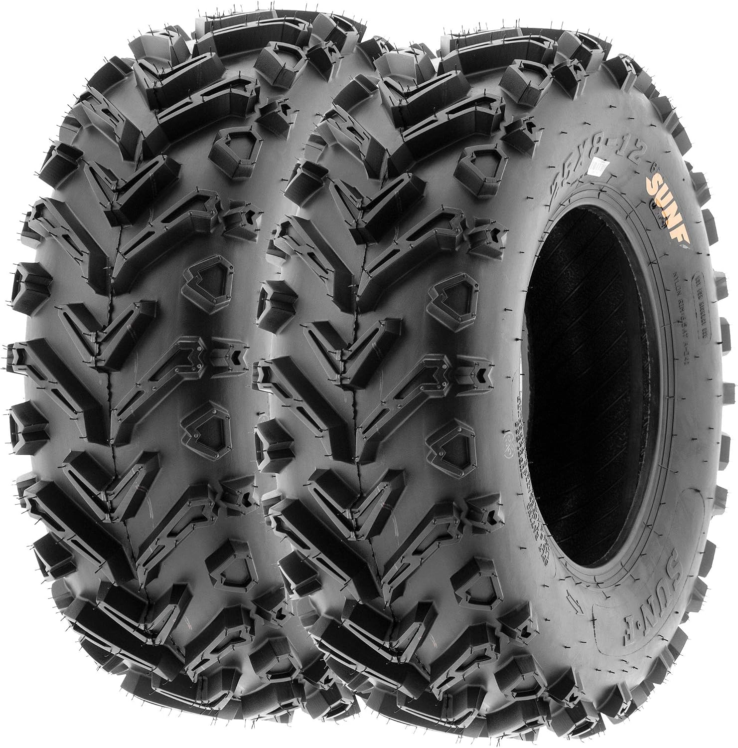 Set of 4 SunF A041 Mud & Trail 25x8-12 Front & 25x10-12 Rear ATV UTV off road Tires, 6 PR, Tubeless