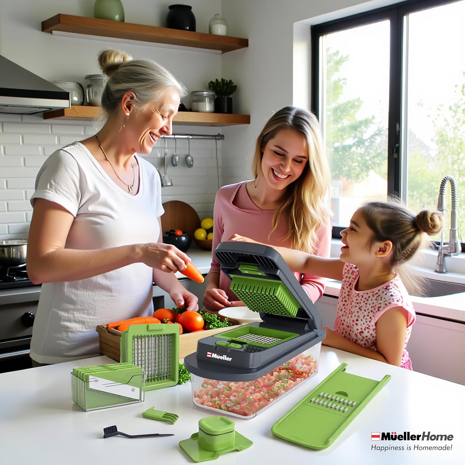 Mueller The Real Original Pro Vegetable Chopper & Mandoline Slicer, 10-in-1