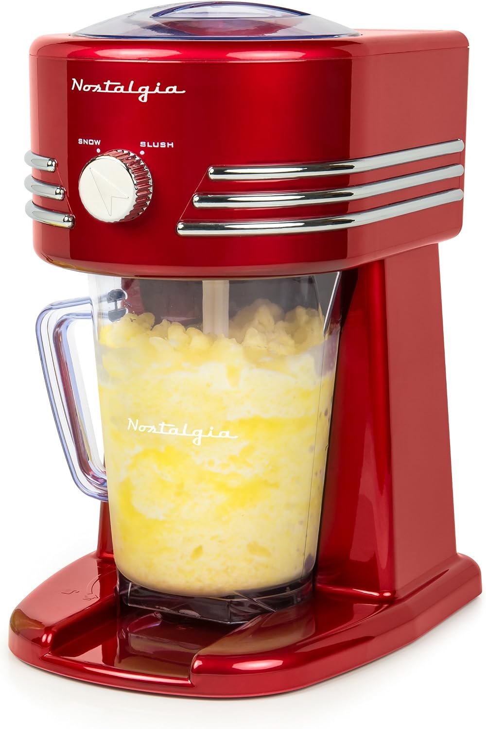 Nostalgia Taco Tuesday Frozen Drink Maker and Margarita Machine for Home - 40-Ounce Slushy Maker with Stainless Steel Flow Spout - Easy to Clean and