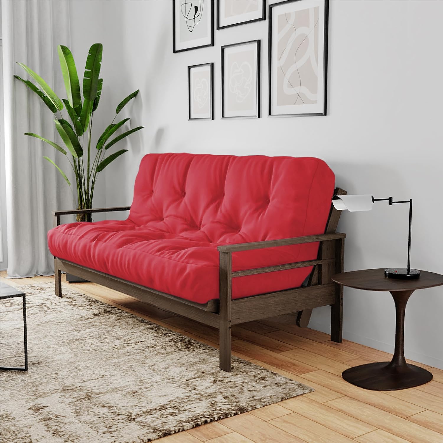 Royal Sleep Products by The Futon Factory 12 inch Foam Futon Mattress - Solid Black Fabric - Full Size - CertiPUR Certified Foams - Made in USA - (Frame not Included)