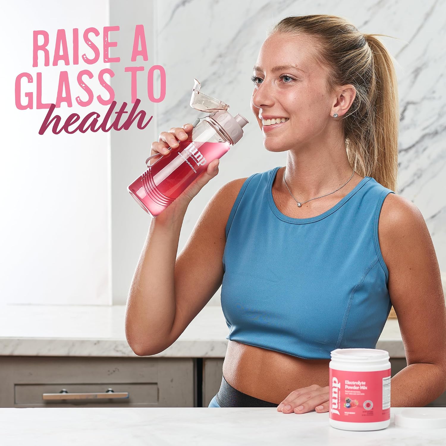 JUNP Electrolytes Powder No Sugar No Carbs – Lemonade Keto Electrolyte Drink Mix - Potassium & Salt Hydration Powder Electrolytes - Zero Calorie