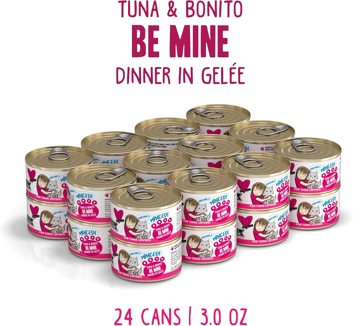 Weruva BFF Minced Natural Wet Cat Food, Batch O Besties Variety Pack, 5.5oz Can, Pack of 8